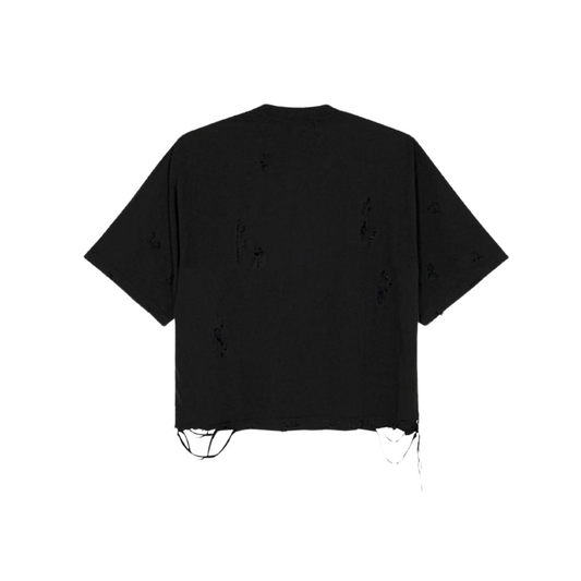 Distressed Crop T-Shirt (Black)