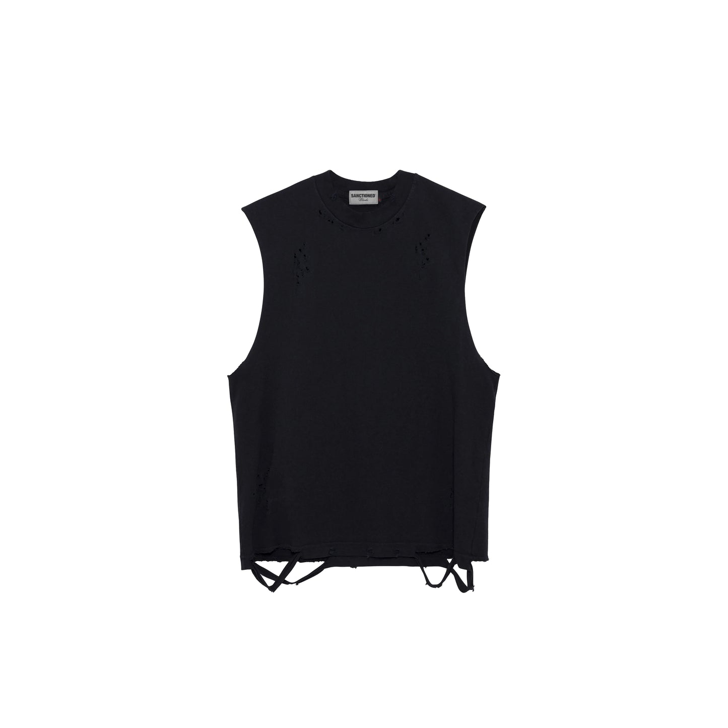 Distressed Tank Top (Black)