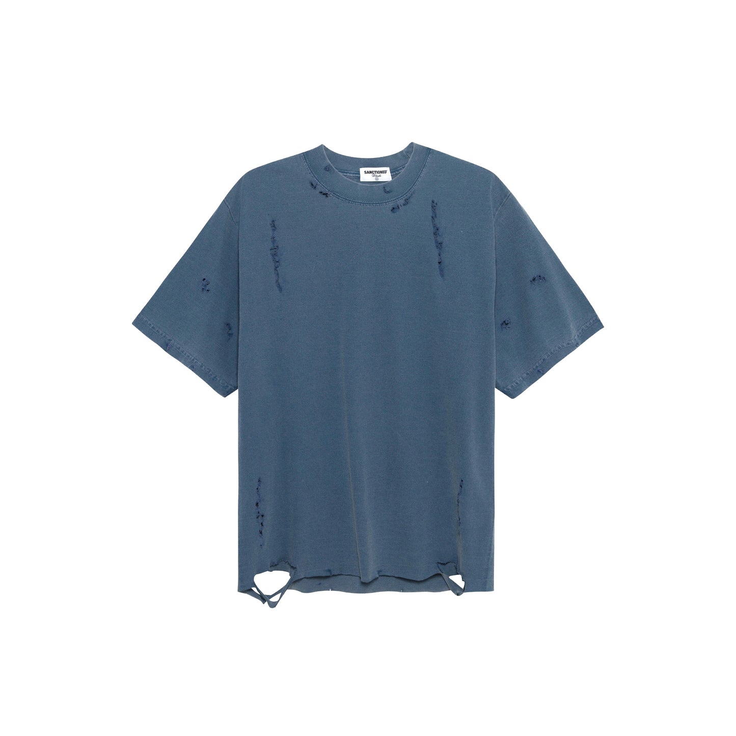Distressed Washed T-Shirt (Light Blue)