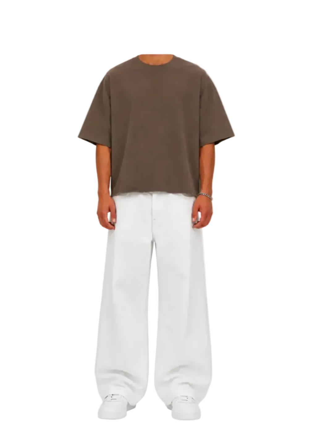 Cropped Oversized T-Shirt (Mocha)