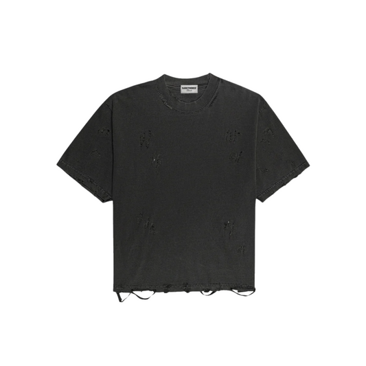 Distressed Oversized T Shirt (Pepper)