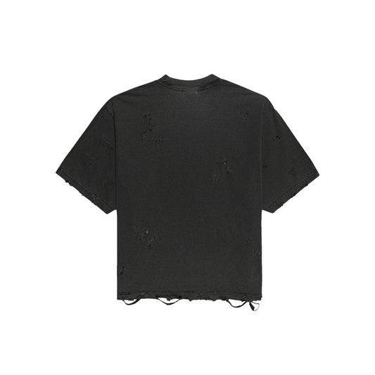Distressed Oversized T Shirt (Pepper)