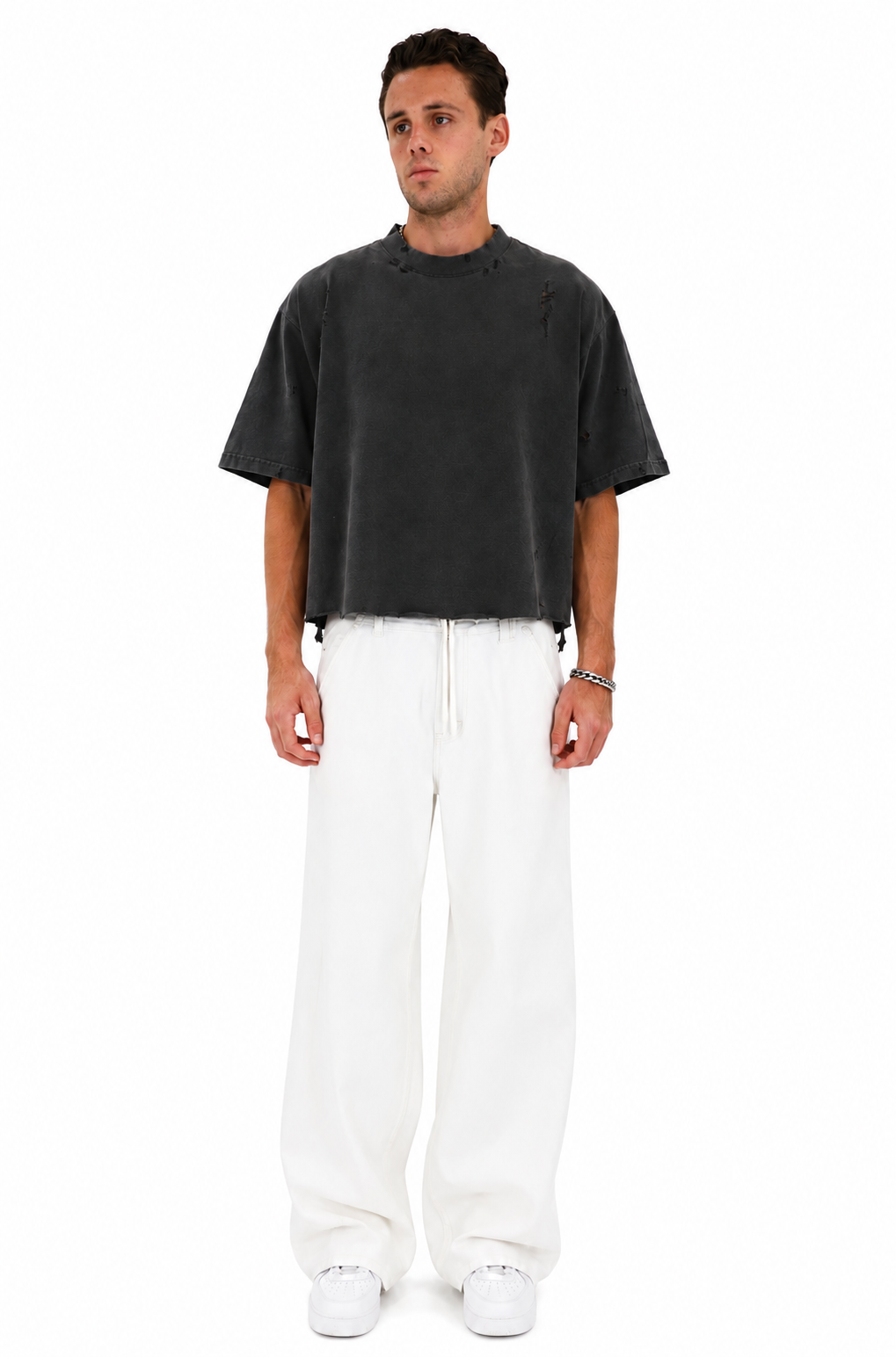 Distressed Cropped Tee 3-Pack