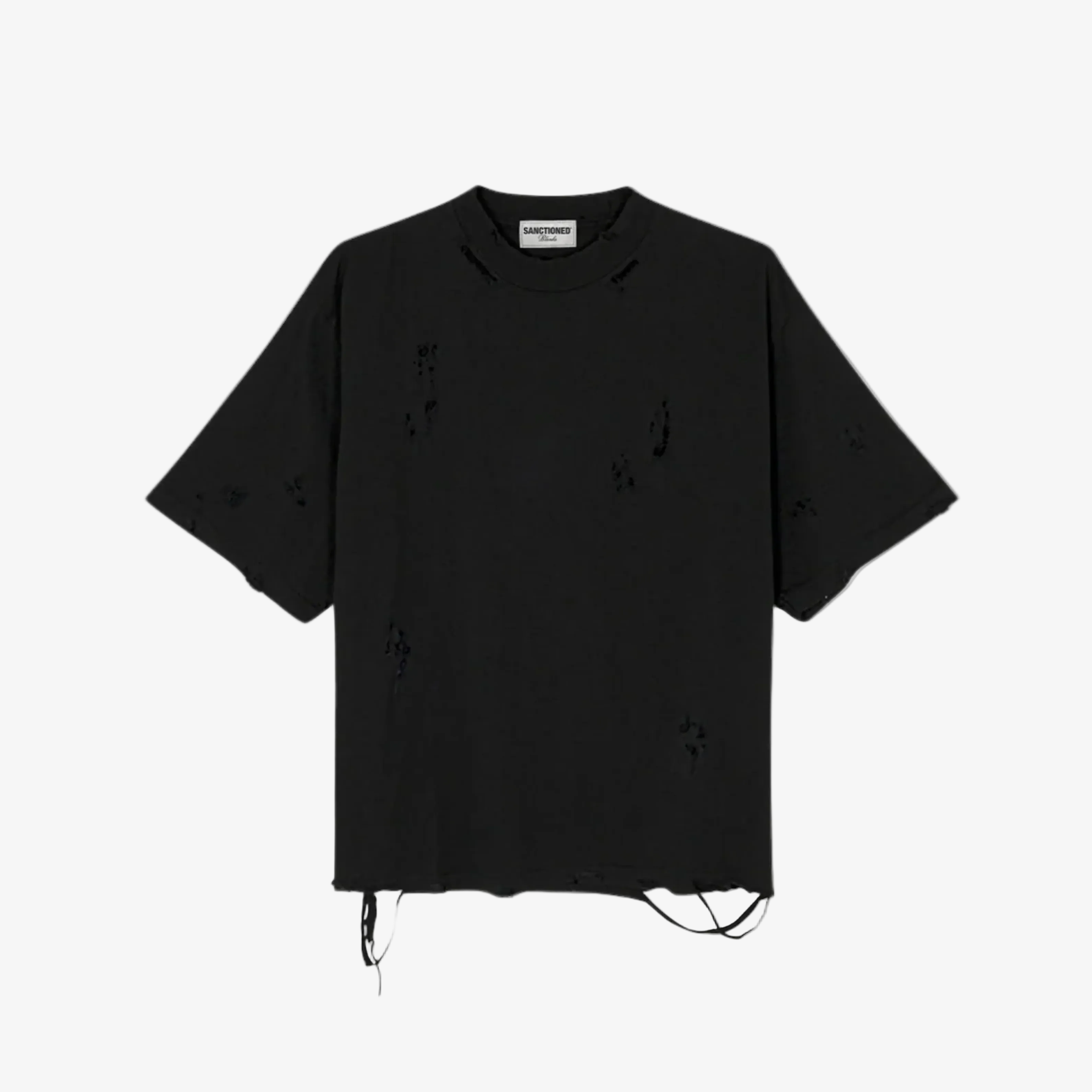 Distressed Oversized T-Shirt (Black)