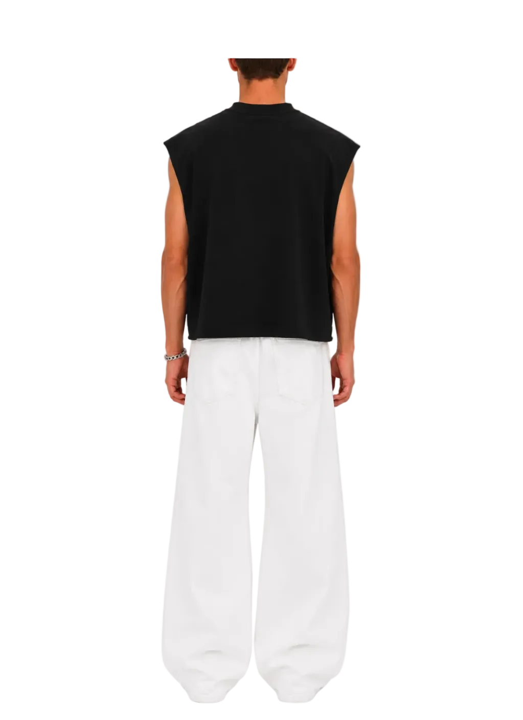 Cropped Muscle Shirt (Black)