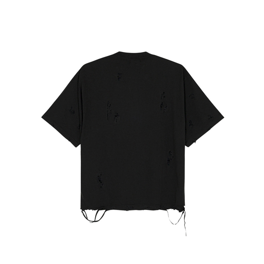 Distressed Oversized T-Shirt (Black)