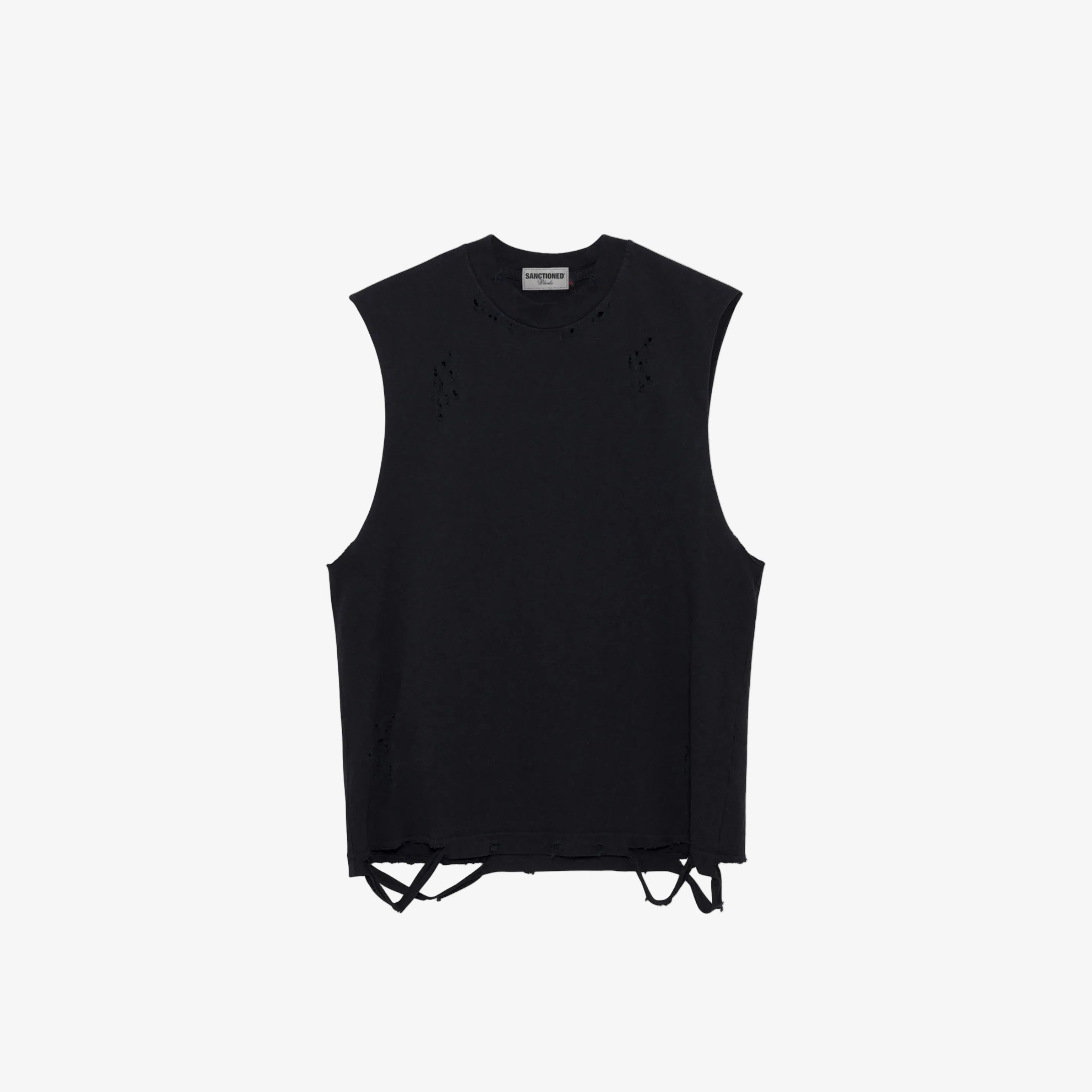 Distressed Tank Top (Black)