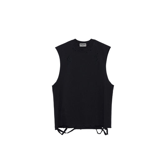 Distressed Tank Top (Black)