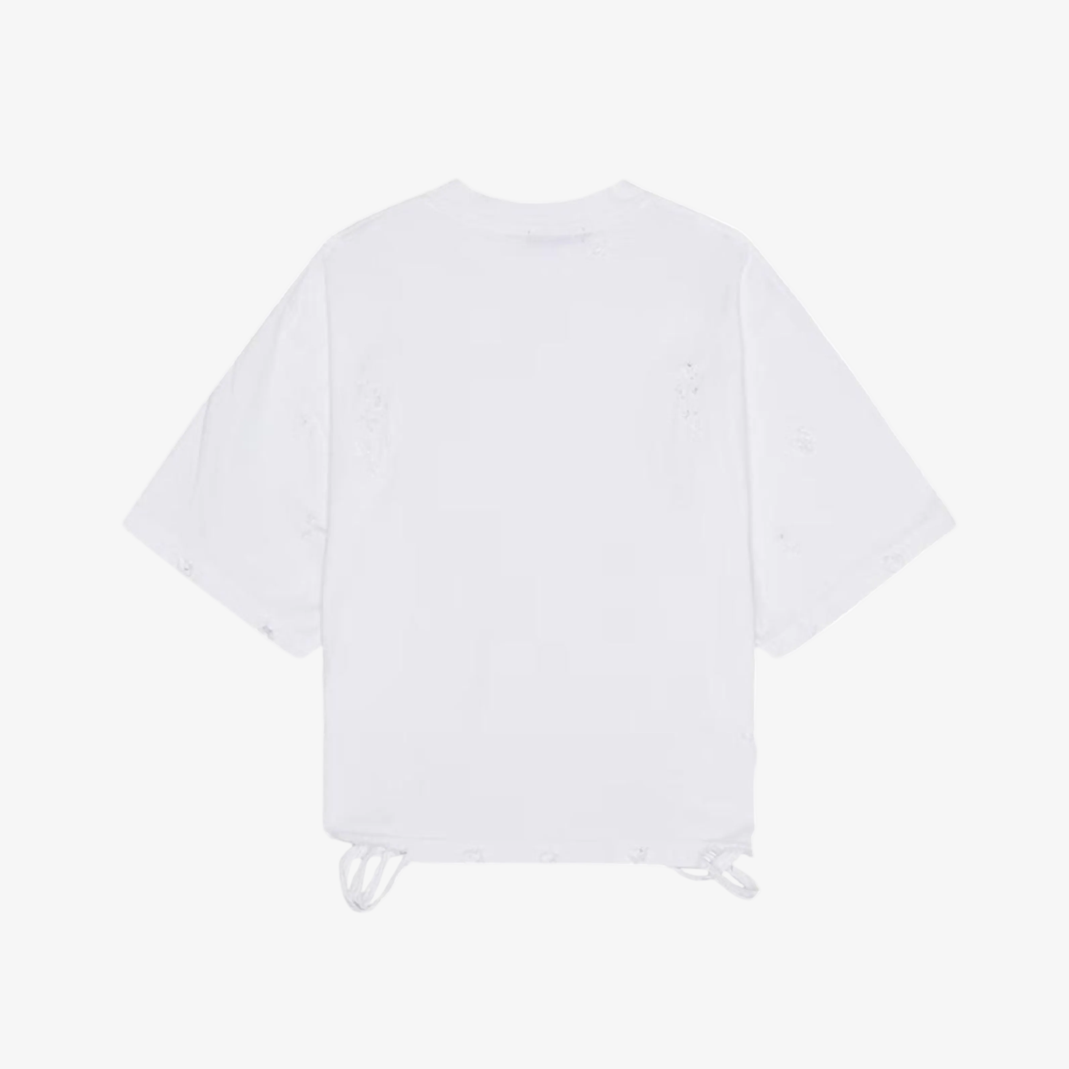 Distressed Oversized T-Shirt (White)
