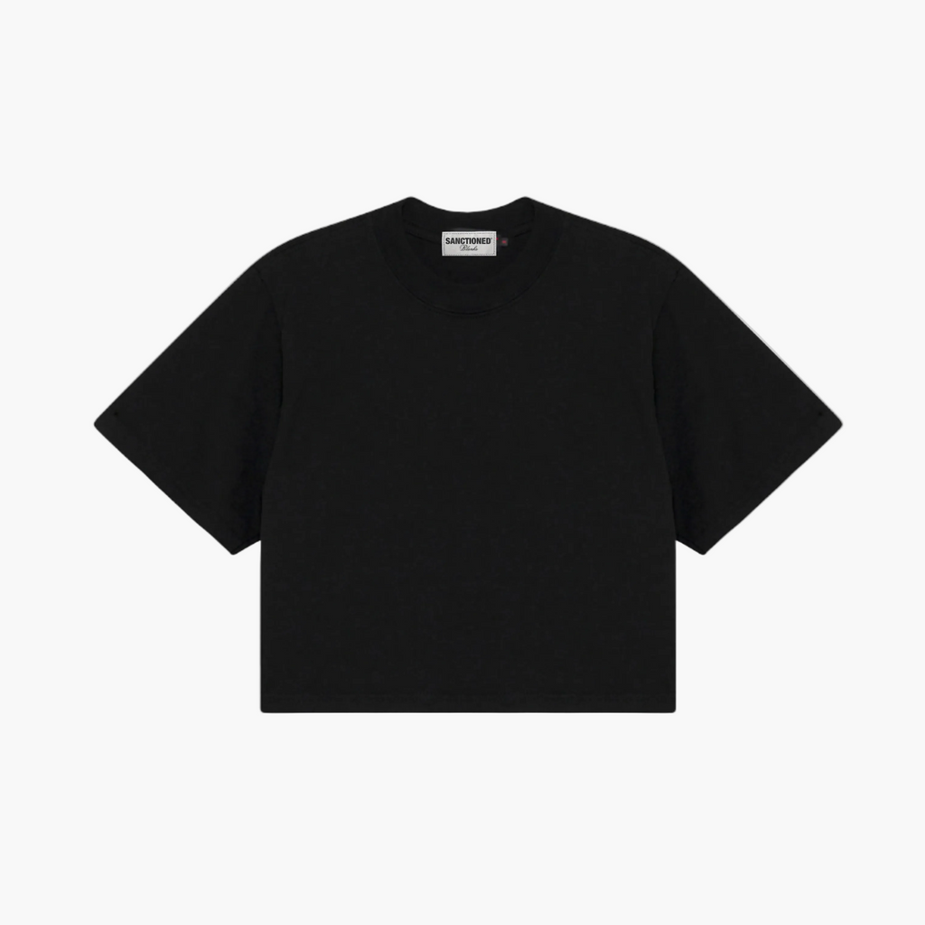 Oversized Crop T-Shirt (Black)