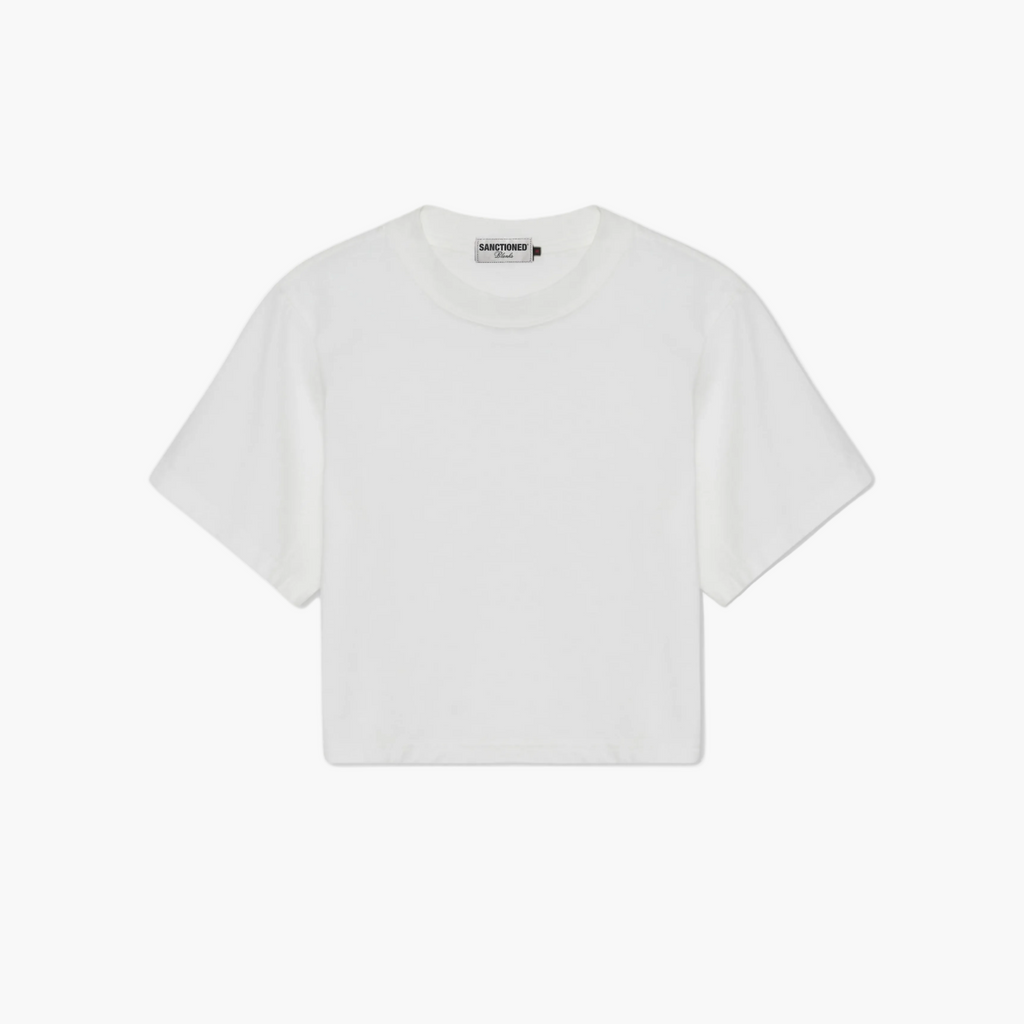 Oversized Crop T-Shirt (White)