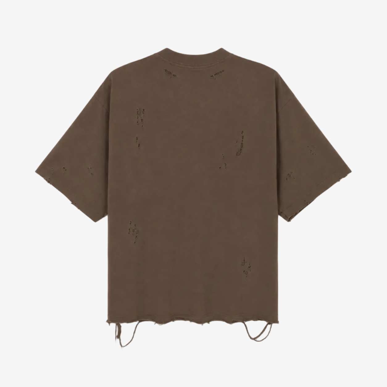 Distressed Oversized T Shirt (Mocha)