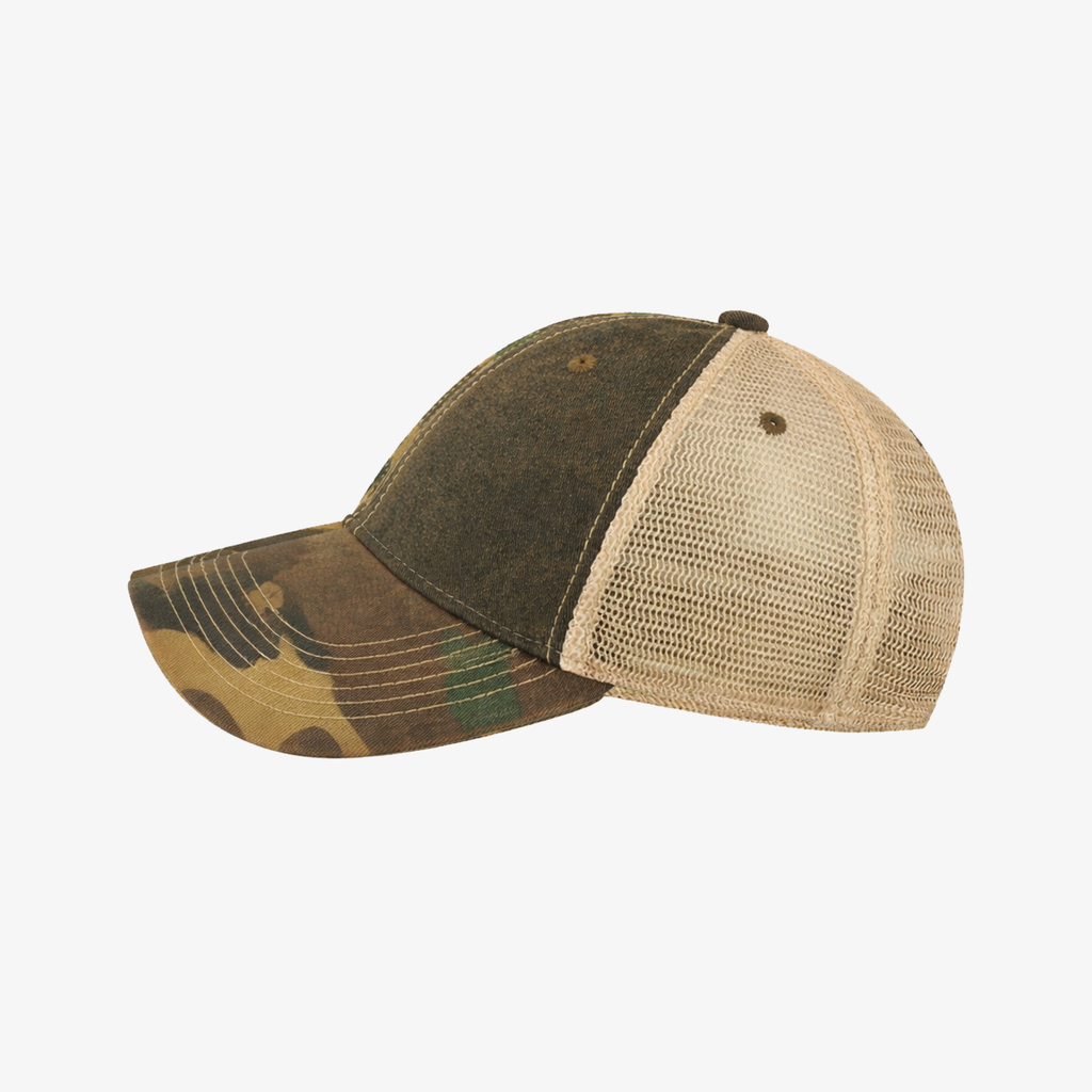 Washed Two Tone Camo Trucker Cap