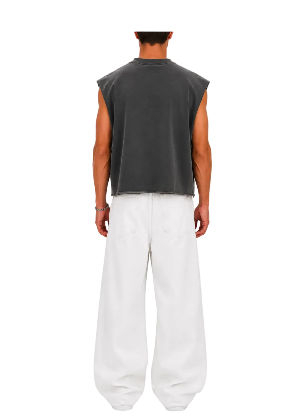 Cropped Muscle Shirt (Pepper)