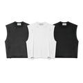 Distressed Cropped Muscle Tee 3-Pack