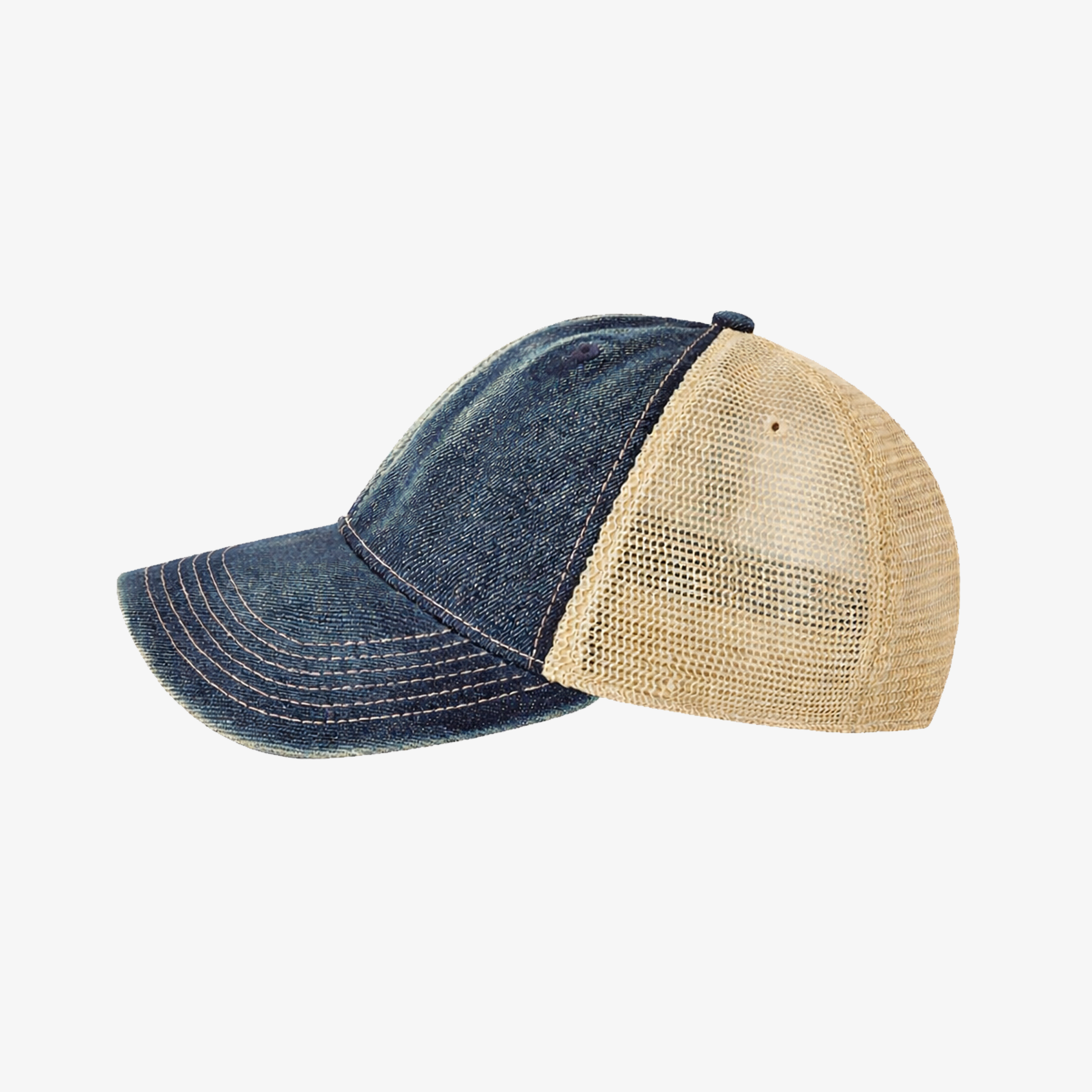 Washed Denim Trucker Cap