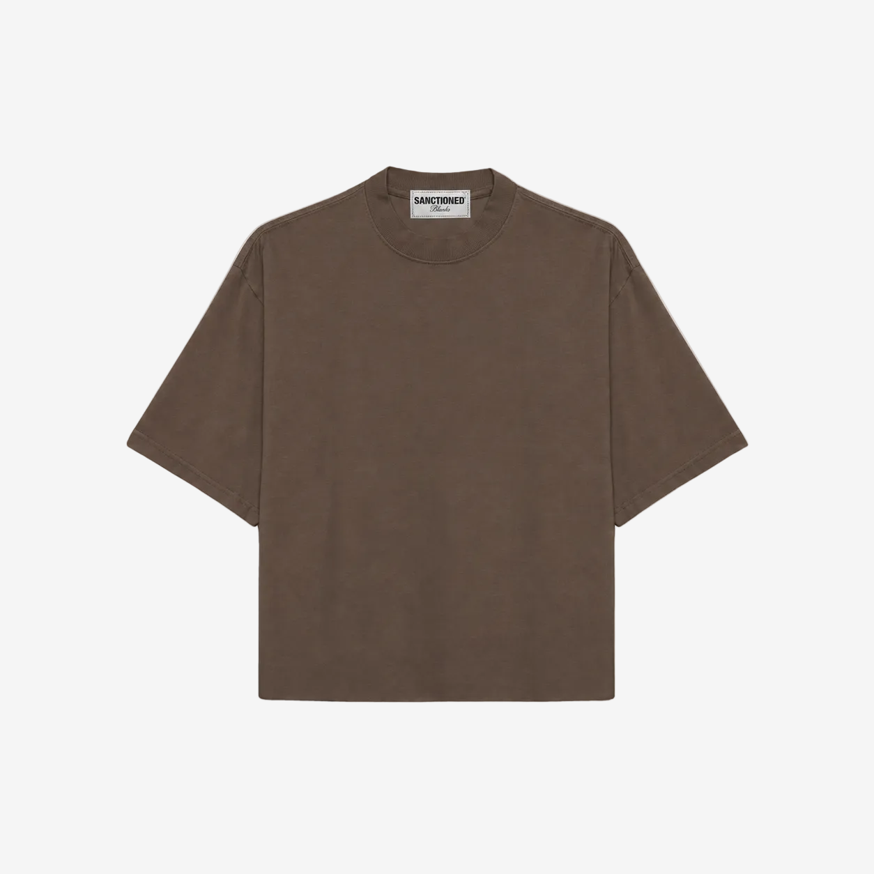Cropped Oversized T-Shirt (Mocha)