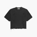 Distressed Crop T-Shirt (Pepper)