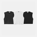 Distressed Cropped Muscle Tee 3-Pack