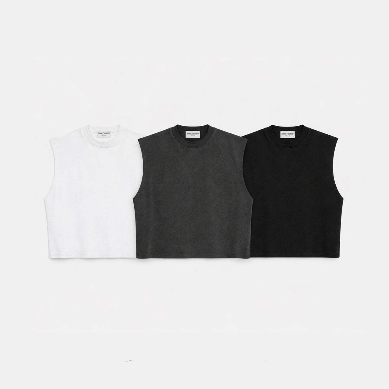 Cropped Muscle Tee 3-Pack