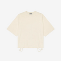 Distressed Oversized T Shirt (Cream)