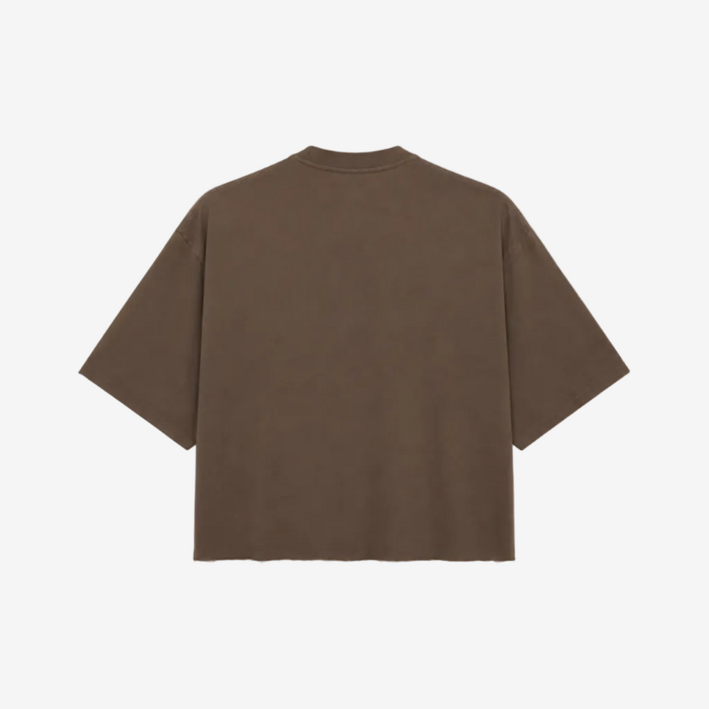 Cropped Oversized T-Shirt (Mocha)
