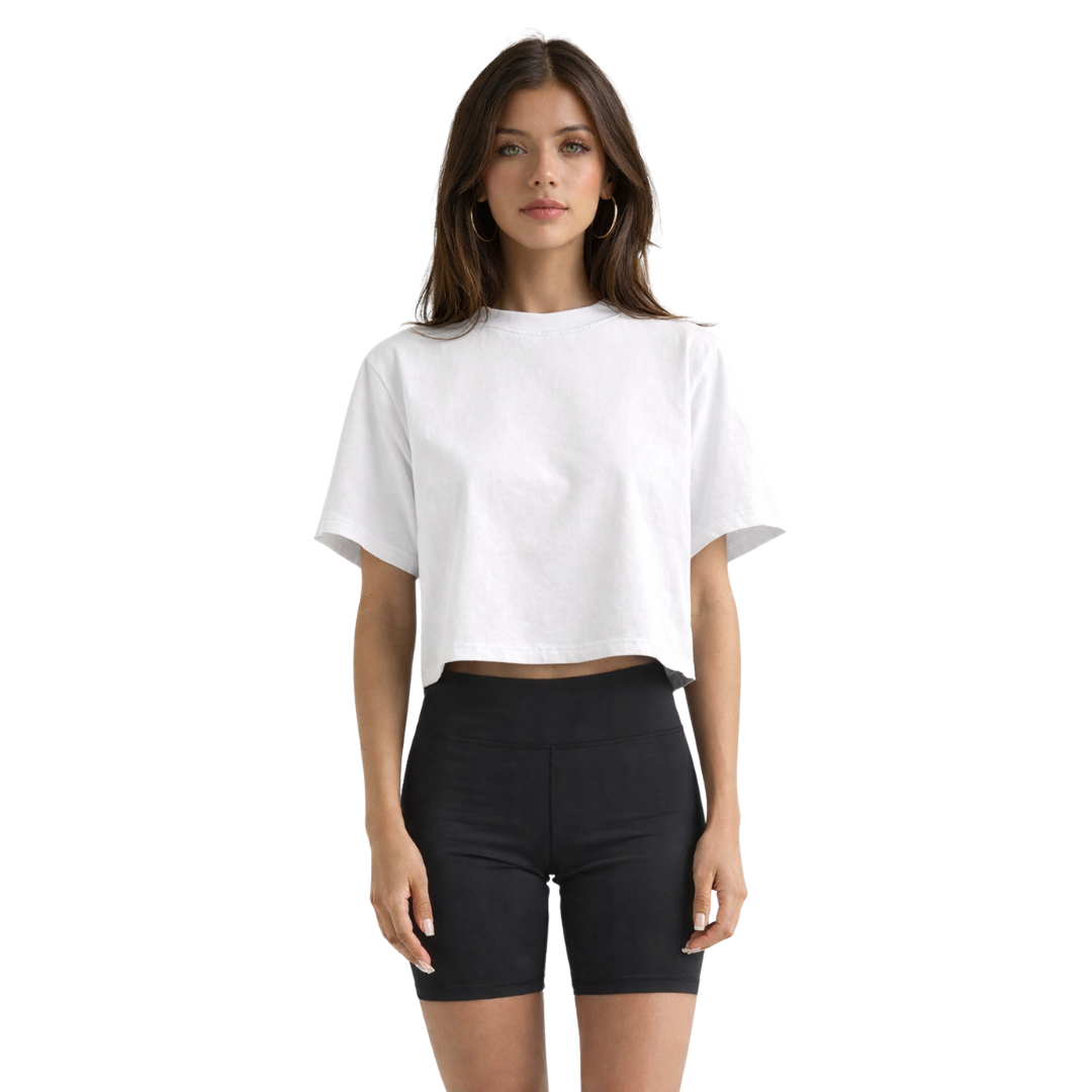 Oversized Crop T-Shirt (White)