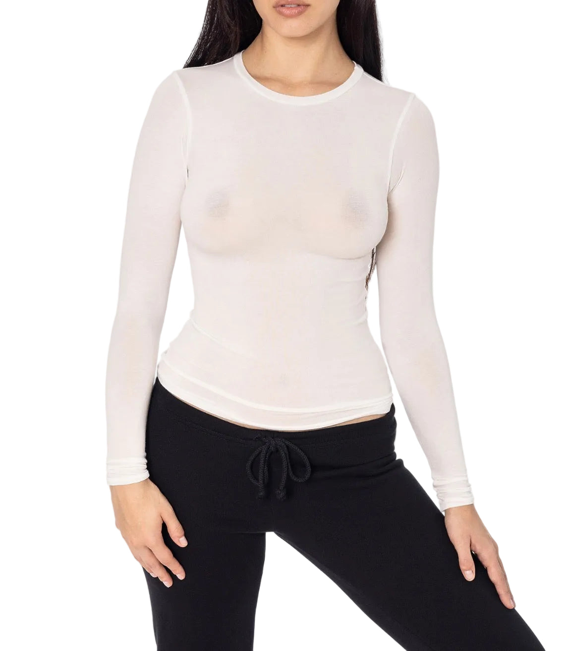 Fitted Long Sleeve Tee (Natural)
