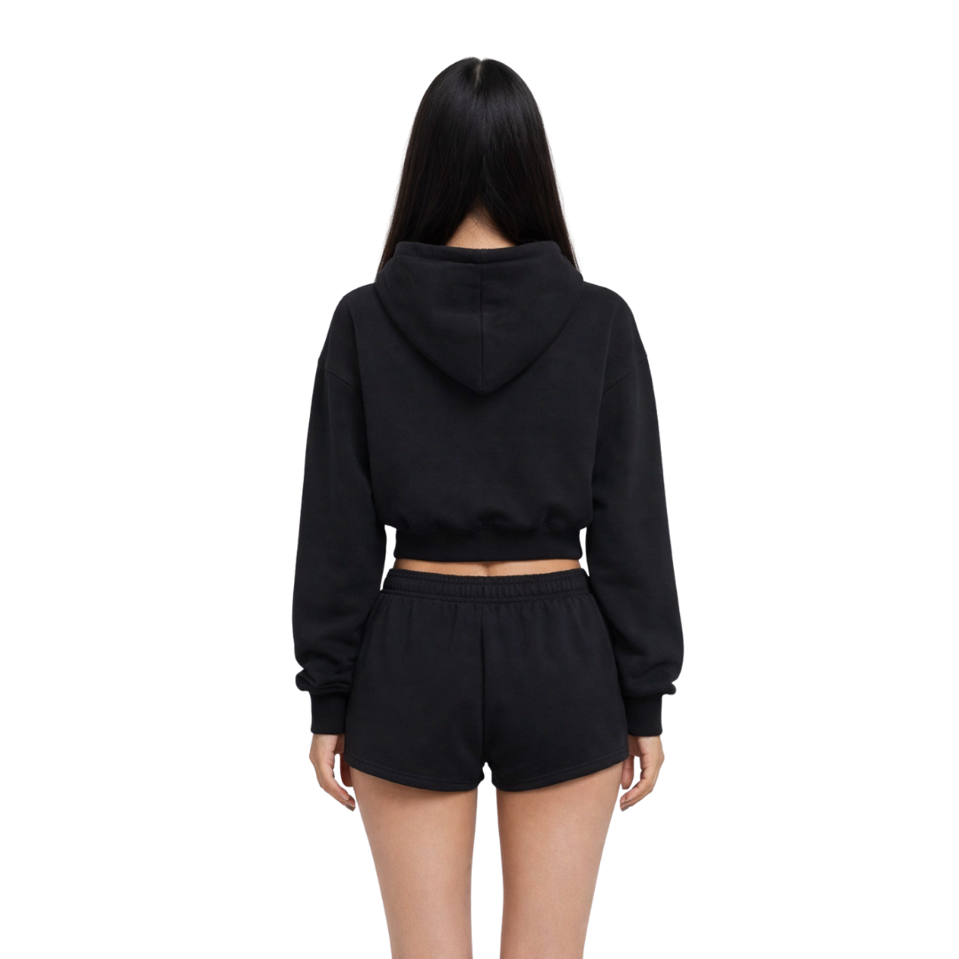 Cropped Hoodie (Black)