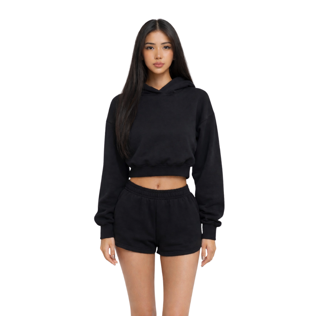 Cropped Hoodie (Black)