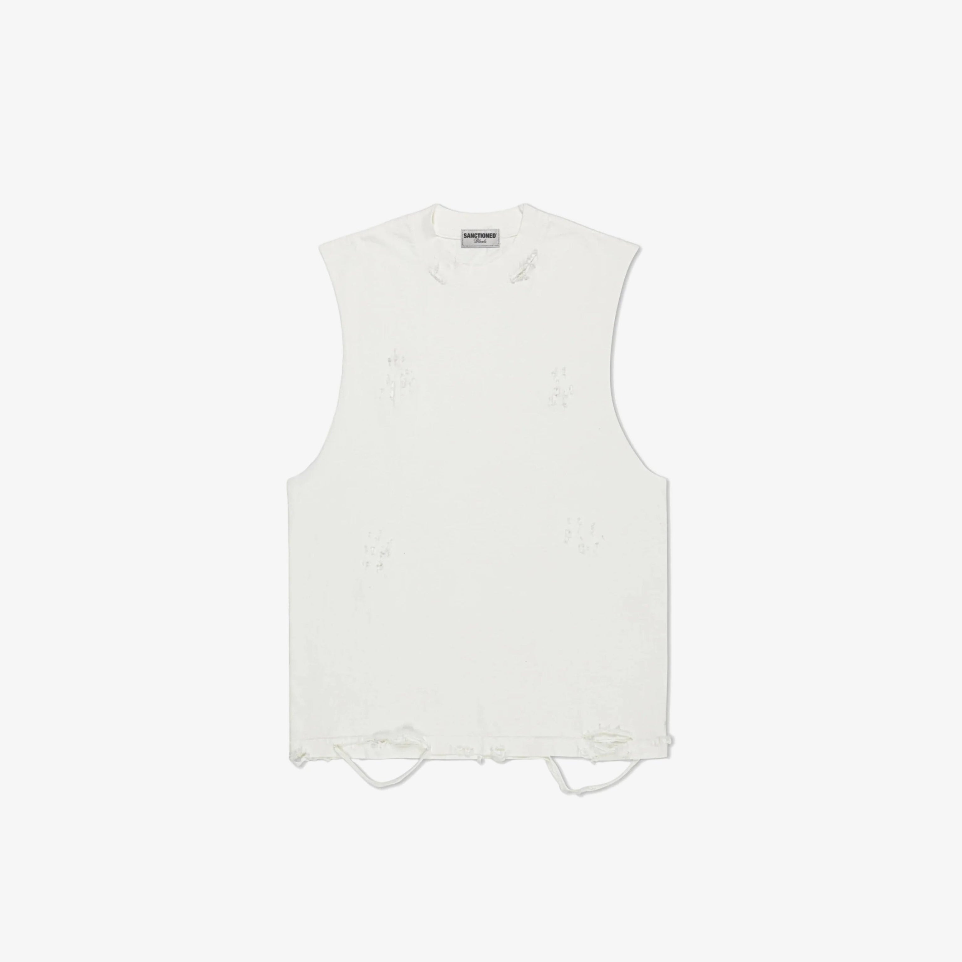 Distressed Tank Top (White)