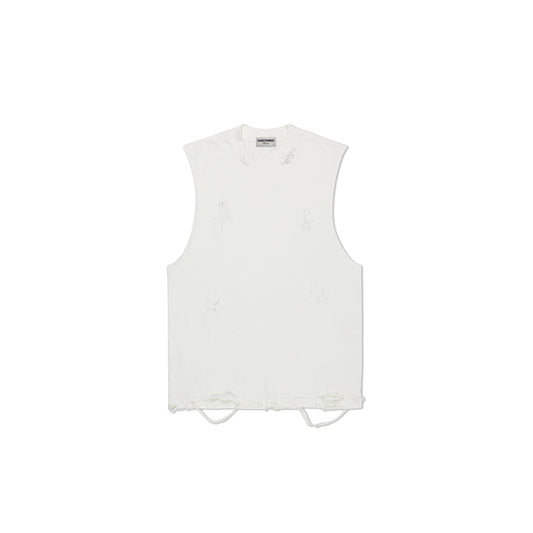 Distressed Tank Top (White)