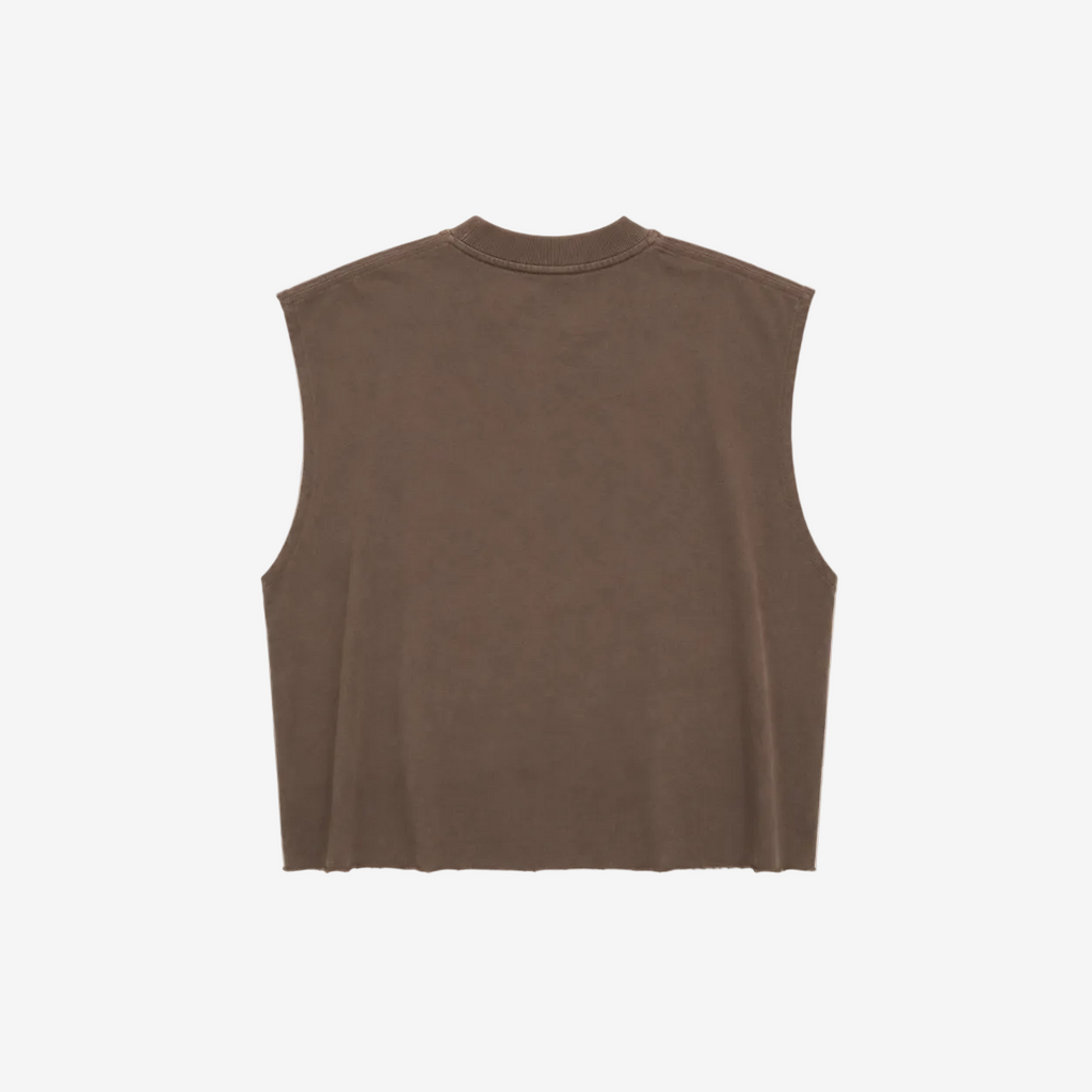 Cropped Muscle Shirt (Mocha)