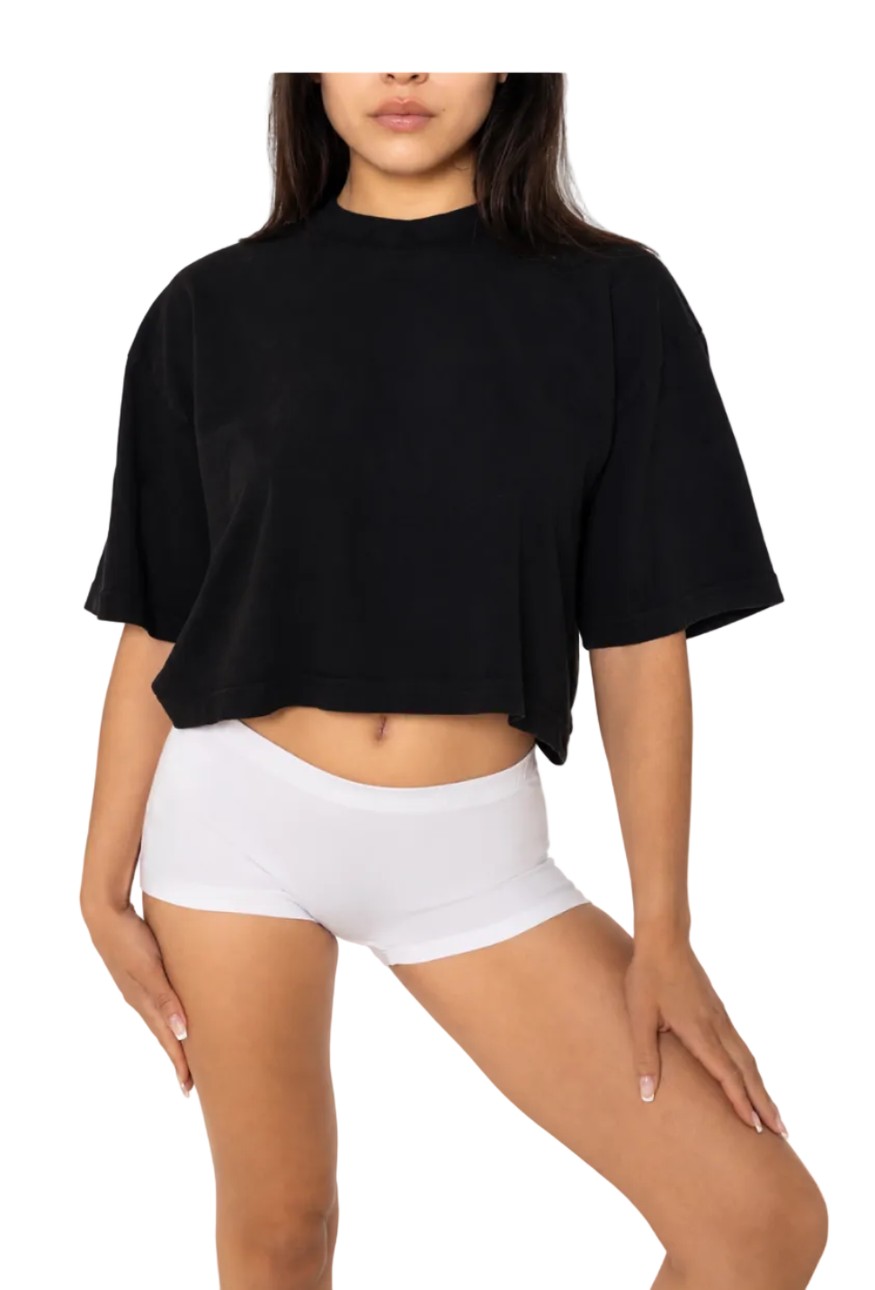 Oversized Crop Tee (Black)