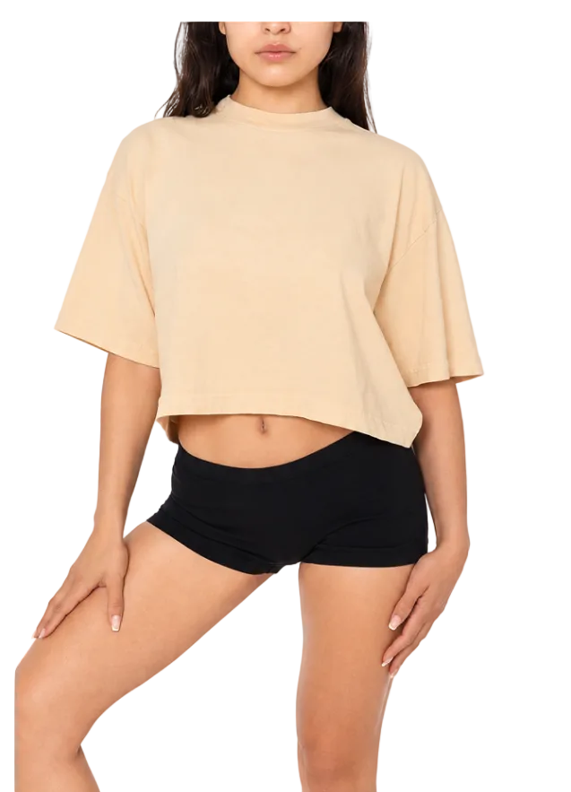 Oversized Crop Tee (Cream)