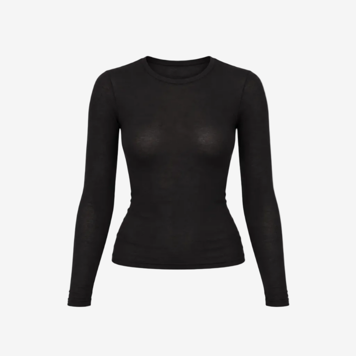Fitted Long Sleeve Tee (Black)