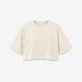 Oversized Crop Tee (Cream)