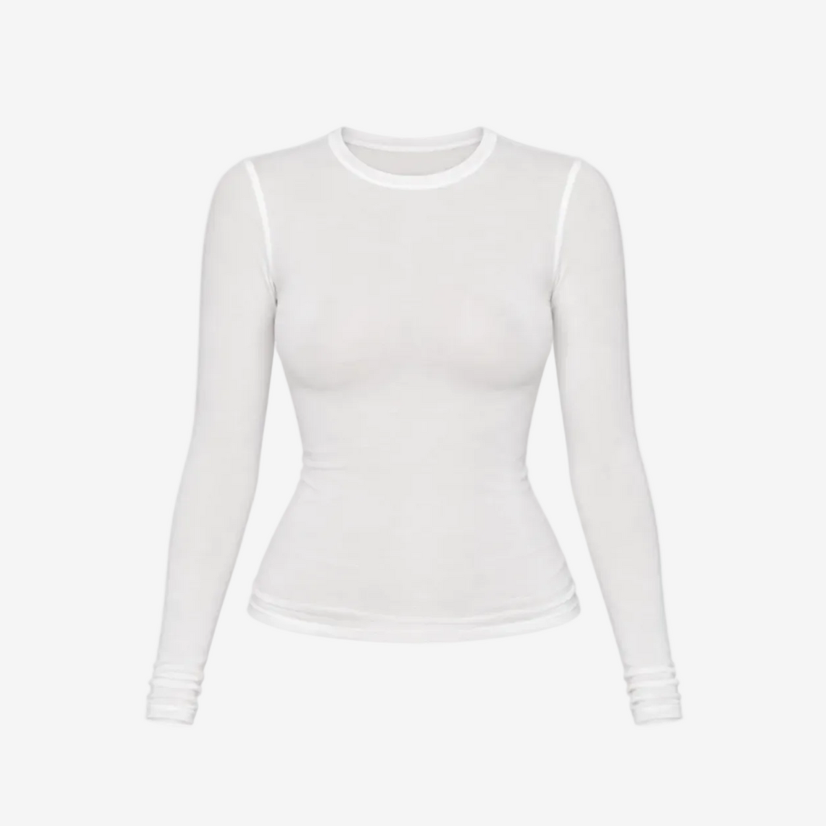 Fitted Long Sleeve Tee (Natural)