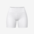 Nylon Biker Shorts (White)