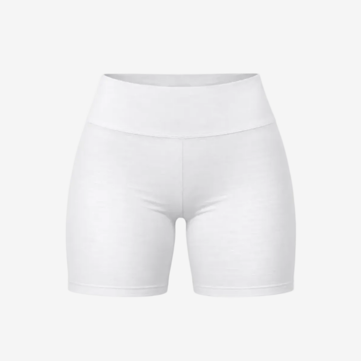 Nylon Biker Shorts (White)