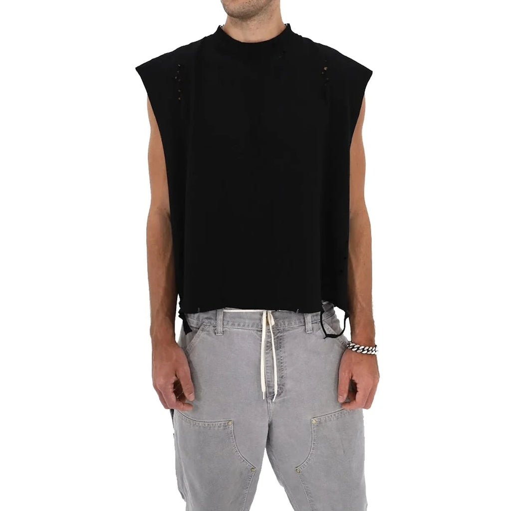 Distressed Cropped Muscle Tee 3-Pack