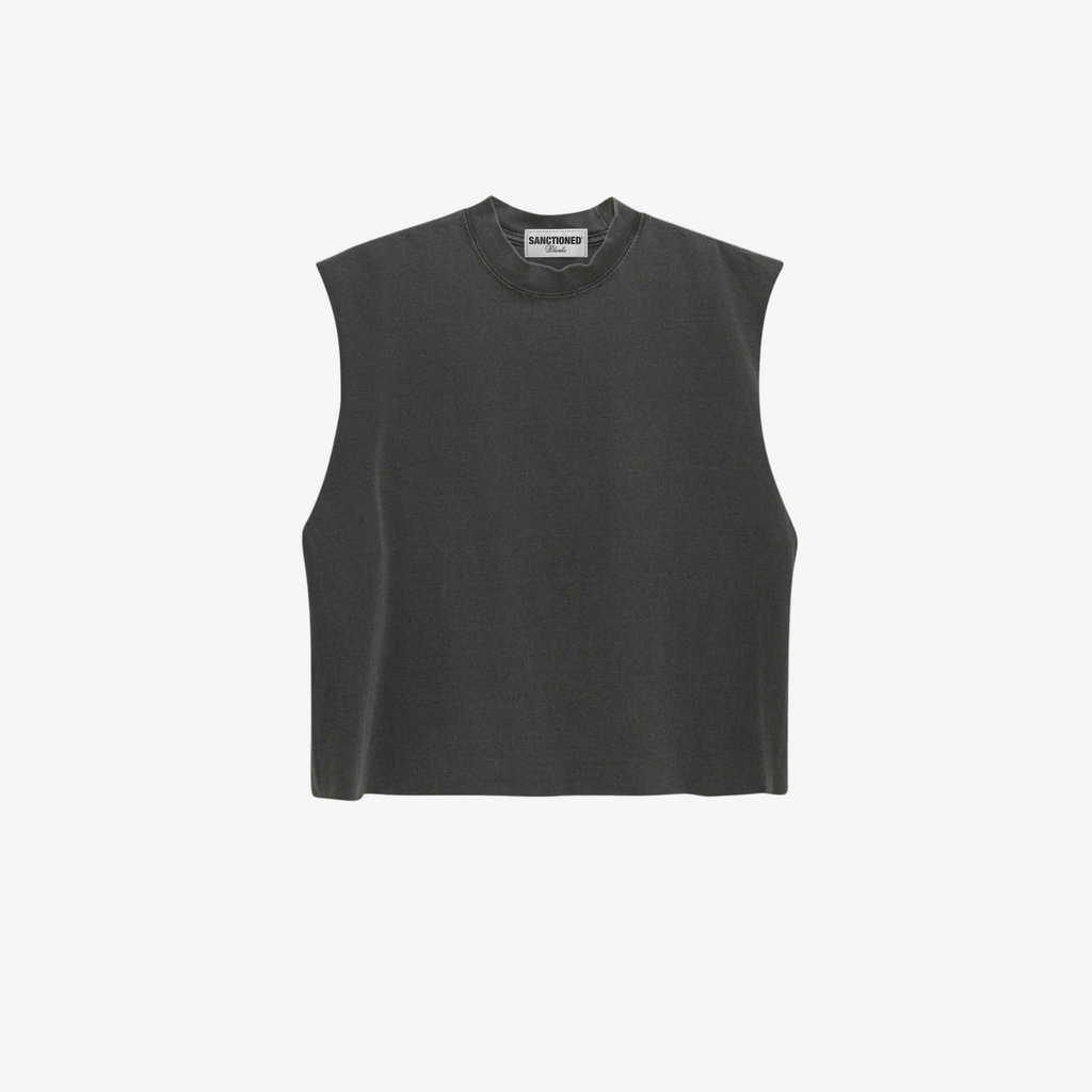 Cropped Muscle Shirt (Pepper)