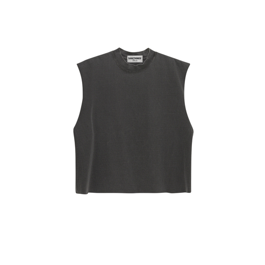 Cropped Muscle Shirt (Pepper)