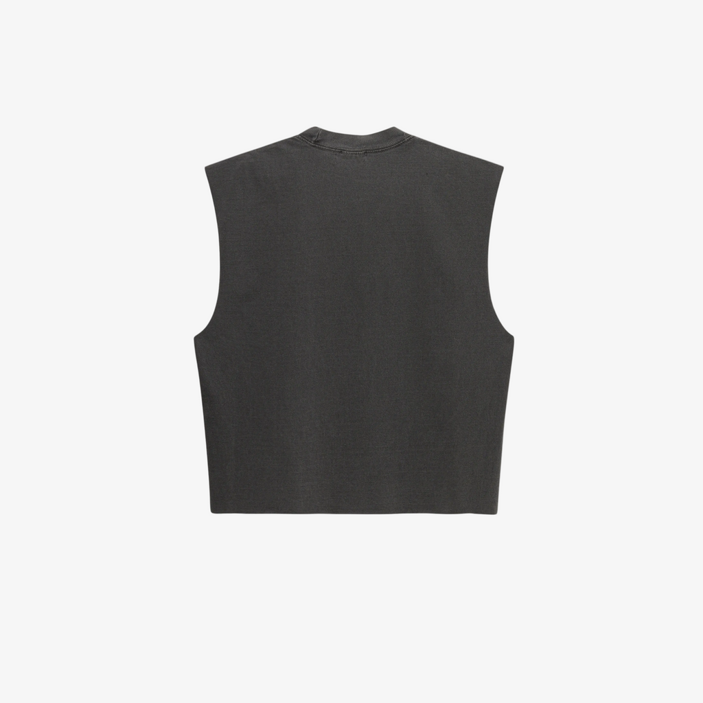 Cropped Muscle Shirt (Pepper)
