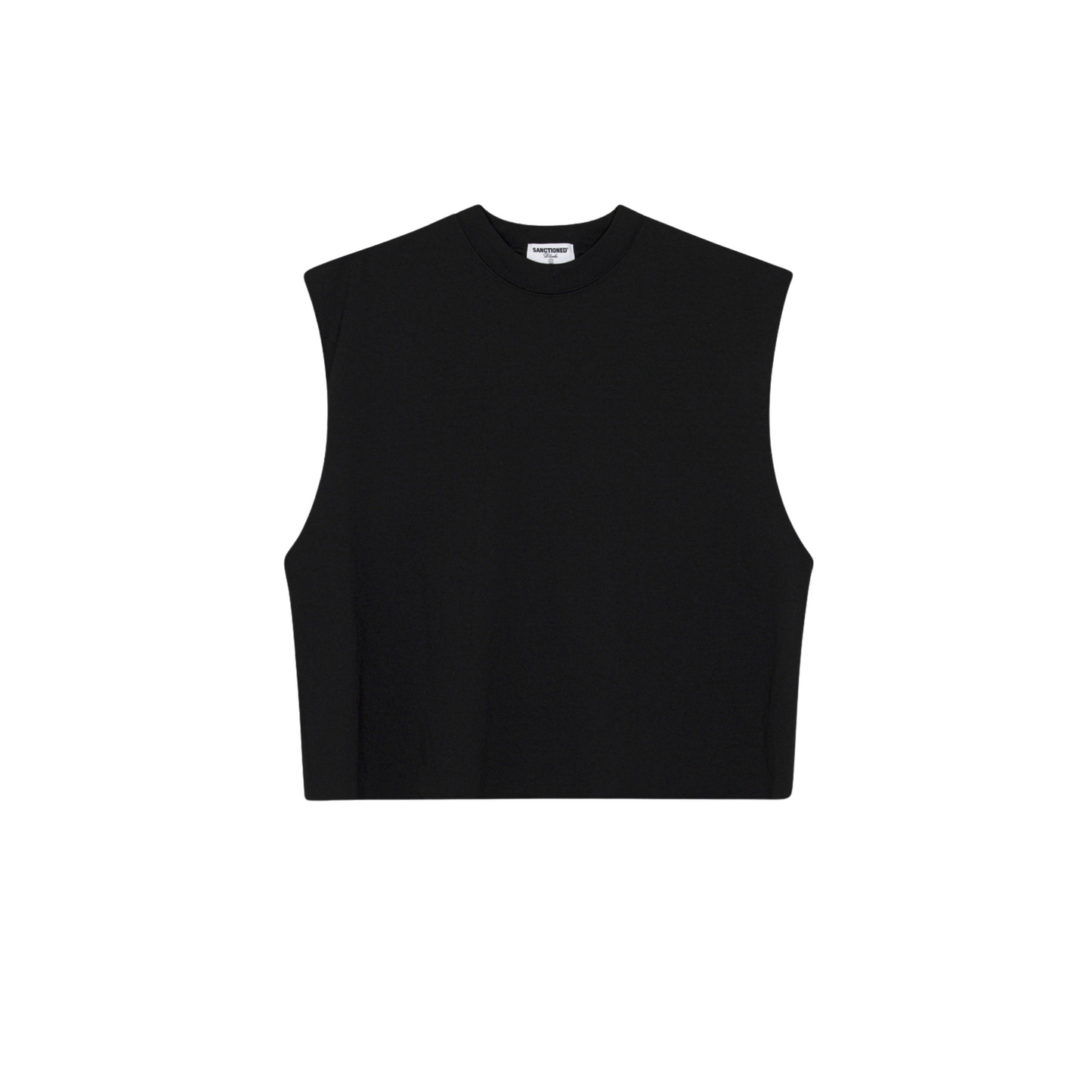 Cropped Muscle Shirt (Black)