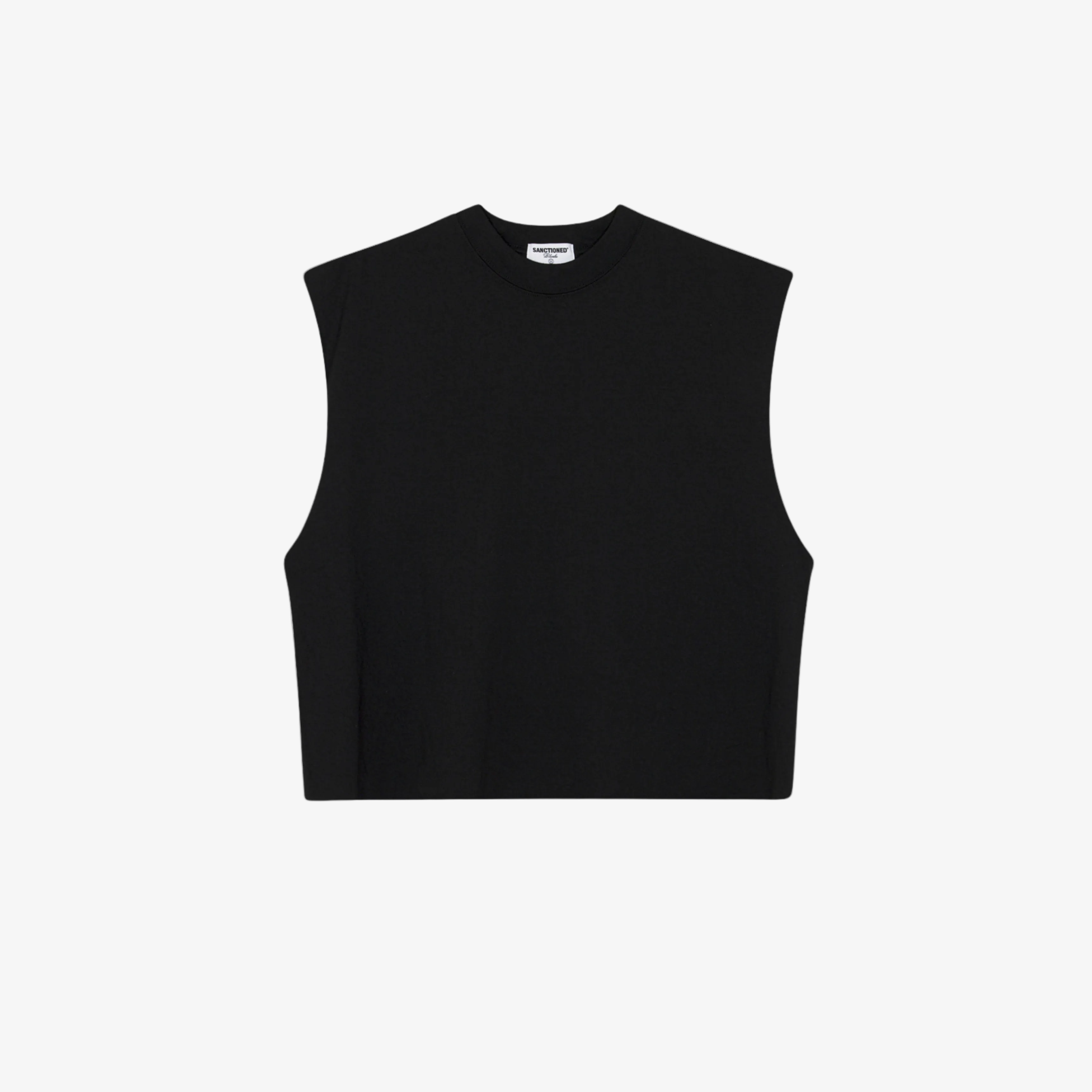 Cropped Muscle Shirt (Black)
