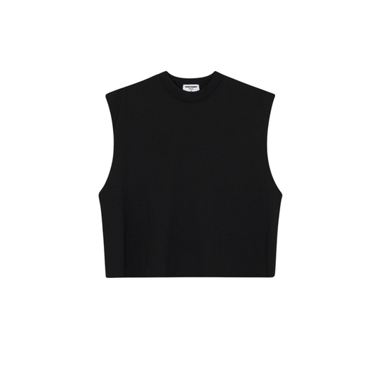 Cropped Muscle Shirt (Black)