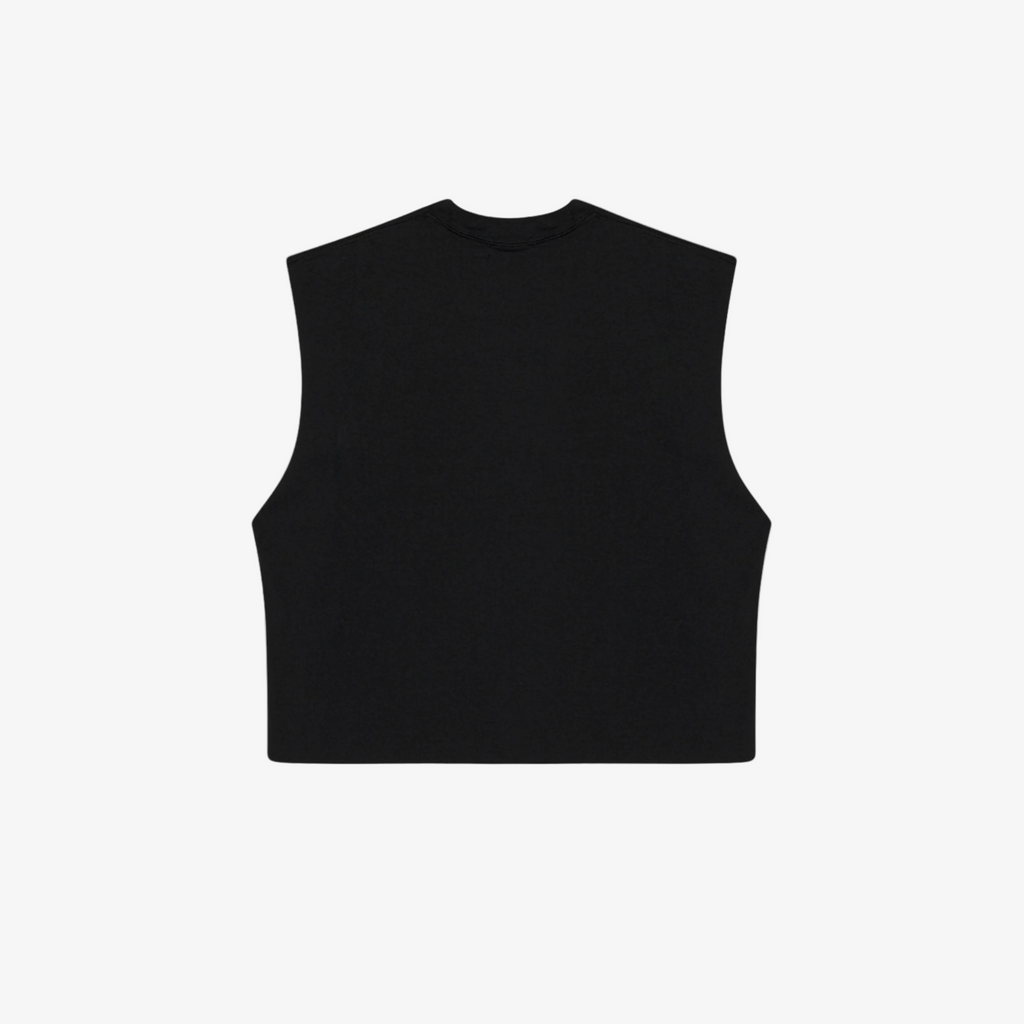 Cropped Muscle Shirt (Black)