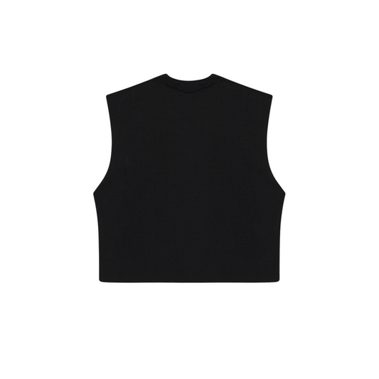 Cropped Muscle Shirt (Black)