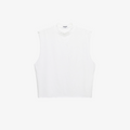 Cropped Muscle Shirt (White)